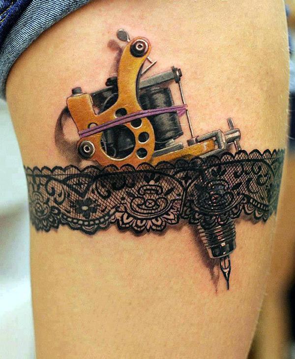 15 tattoo machine lace tattoo