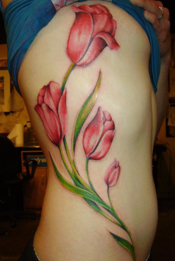 ngón chân đầu thông qua các hoa tulip - 65 + đẹp Flower Tattoo Designs <3 <3