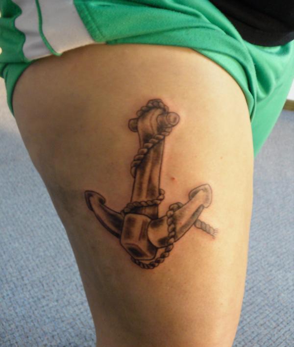 Anchor Tattoo Thigh - 35 Awesome Anchor tattoo Designs  <3 <3