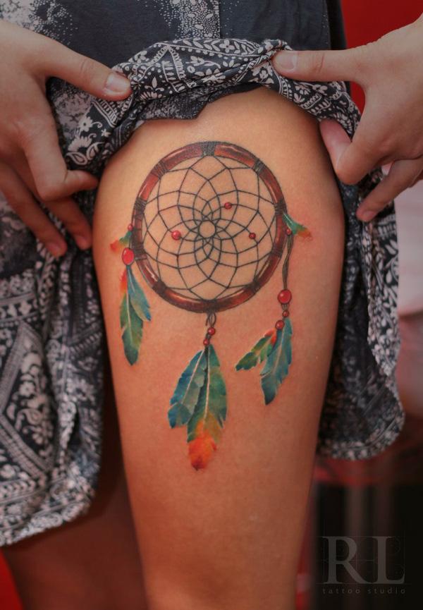 mơ xăm bắt trên chân - 50 Dreamcatcher Tattoo Designs Phụ nữ <3 <3