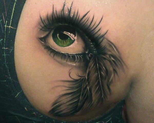 Realistic Eyeball Tattoo