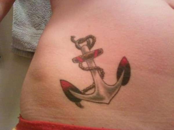 Anchor Tattoo On Waist - 35 Awesome Anchor tattoo Designs  <3 <3
