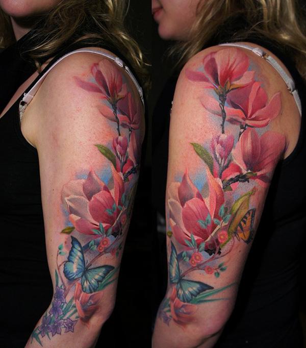 Magnolia Flowers thêm - 65 + đẹp Flower Tattoo Designs <3 <3