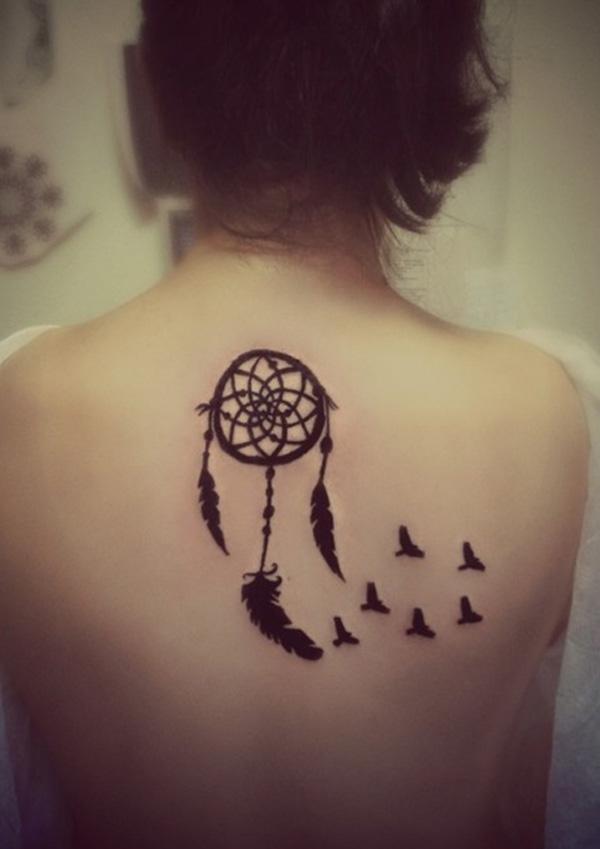 Dreamcatcher hình xăm trở lại - 50 Dreamcatcher Tattoo Designs Phụ nữ <3 <3