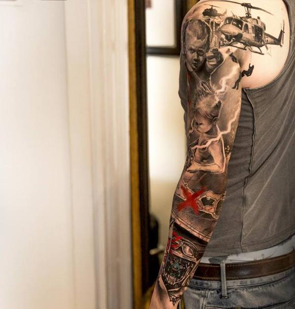 Chiến tranh và con đầy đủ tay hình xăm - 80 + Ví dụ Awesome Full Sleeve Tattoo Ý tưởng <3 <3