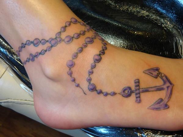 anchor tattoo on foot - 35 Awesome Anchor tattoo Designs  <3 <3