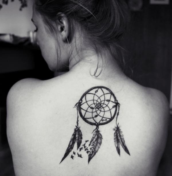 màu đen và trắng Dreamcatcher hình xăm - 50 Dreamcatcher Tattoo Designs Phụ nữ <3 <3