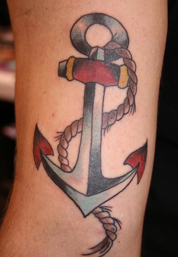 Traditional Anchor Tattoo - 35 Awesome Anchor tattoo Designs  <3 <3