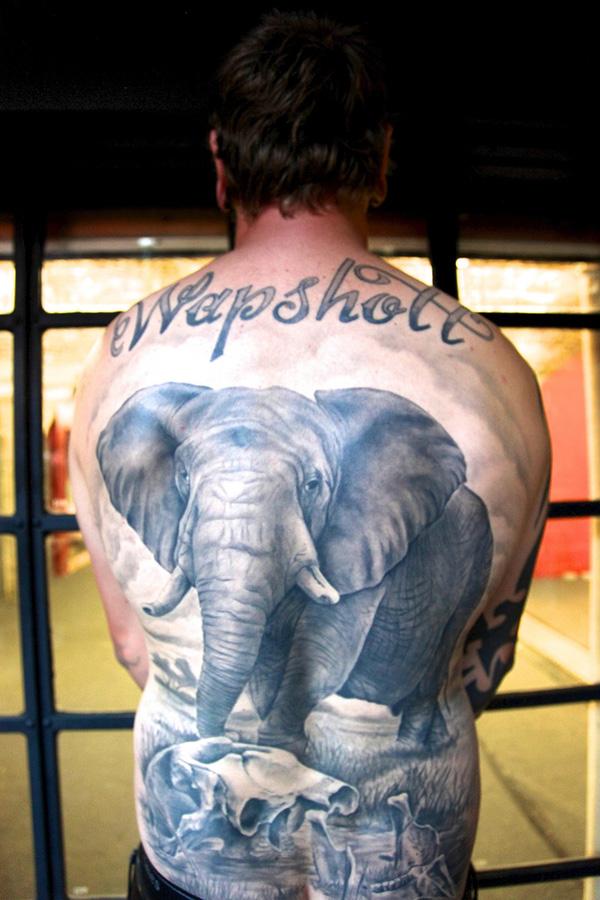  Voi Tattoo trên lưng - 50 ảnh vui nhộn Animal Tattoo Designs <3 <3