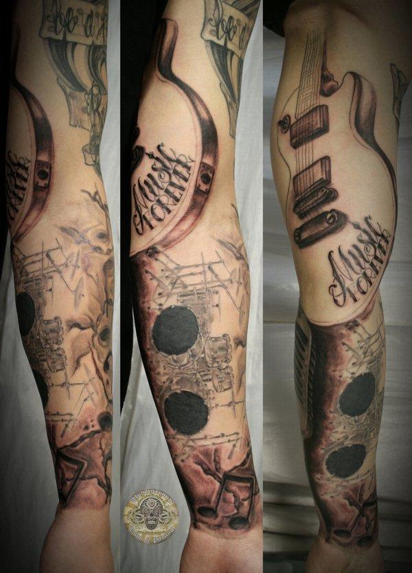 6 trống nhạc lưu ý vi tat - 80+ Ví dụ Awesome Full Sleeve Tattoo Ý tưởng <3 <3