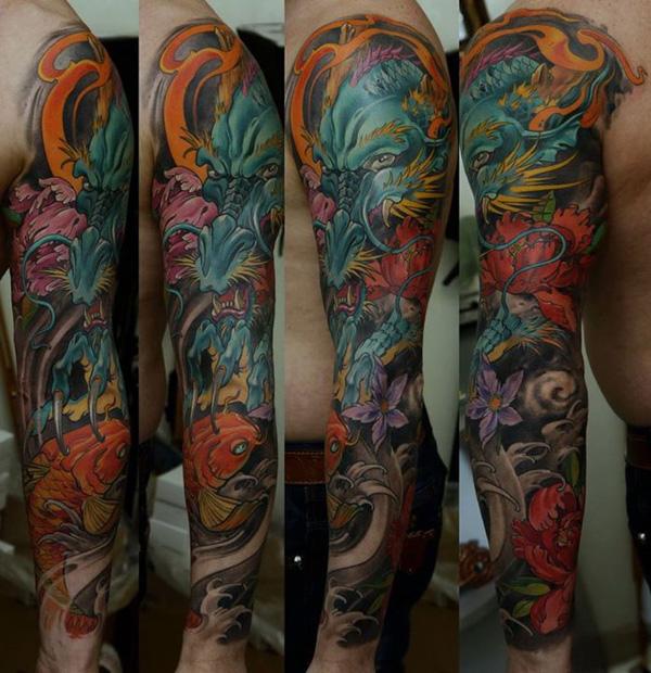 Full Sleeve Tattoo - 80+ Ví dụ Awesome Full Sleeve Tattoo Ý tưởng <3 <3