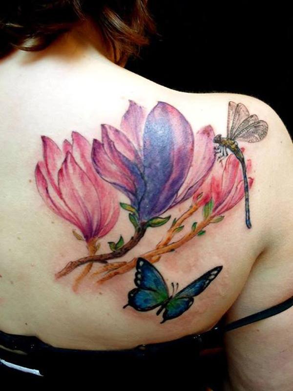 Magnolia Flower hình xăm - 65 + đẹp Flower Tattoo Designs <3 <3