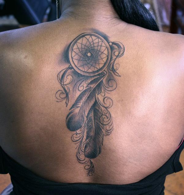 Dreamcatcher hình xăm đầy màu sắc - 50 Dreamcatcher Tattoo Designs Phụ nữ <3 <3