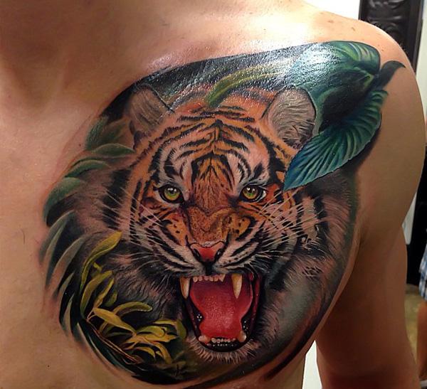 3D Tiger Tattoo - 50 ảnh vui nhộn Animal Tattoo Designs <3 <3