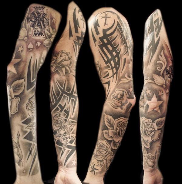 Full tay hình xăm - 80 + Ví dụ Awesome Full Sleeve Tattoo Ý tưởng <3 <3