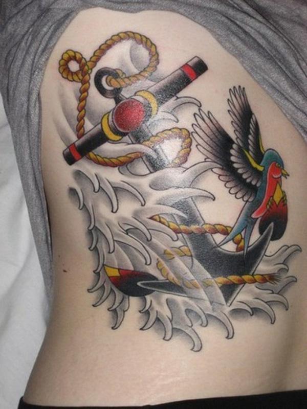 Anchor tattoo side - 35 Awesome Anchor tattoo Designs  <3 <3