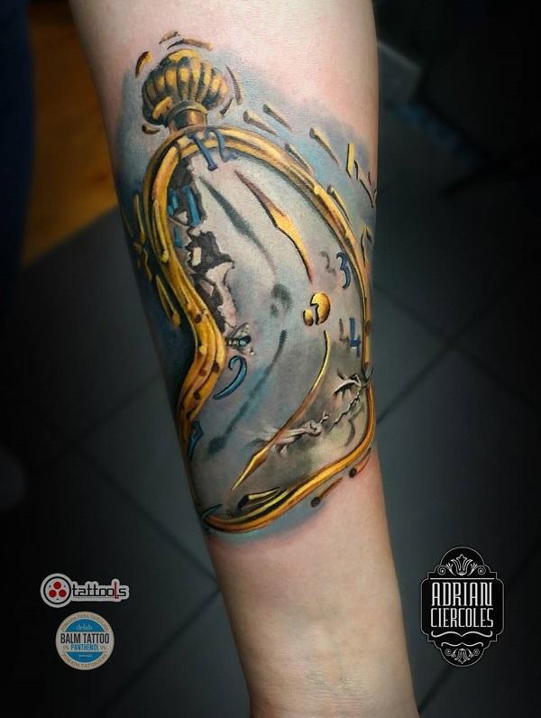 melting clock tattoo tattoo collections melting clock tattoo tattoo collections
