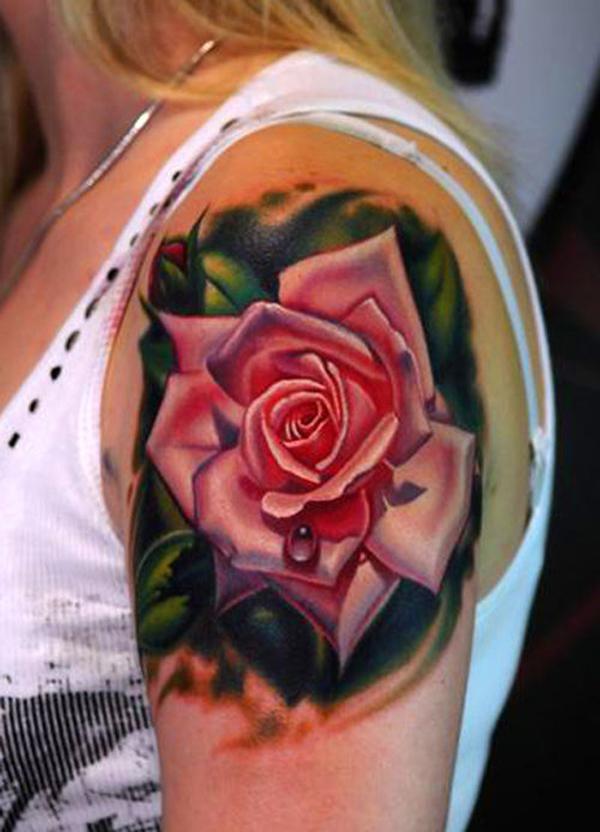 Rose 3D hình xăm - 65 + đẹp Flower Tattoo Designs <3 <3