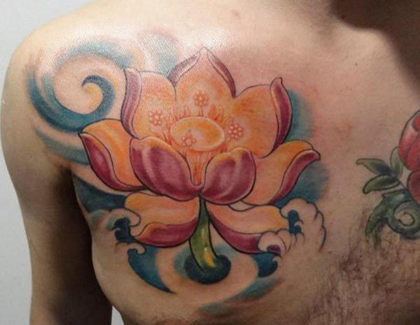hoa ngực hình xăm - 40 Ý tưởng đẹp ngực Tattoo <3 <3