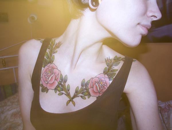 Rose hoa ngực hình xăm - 40 đẹp ngực Tattoo Ý tưởng <3 <3