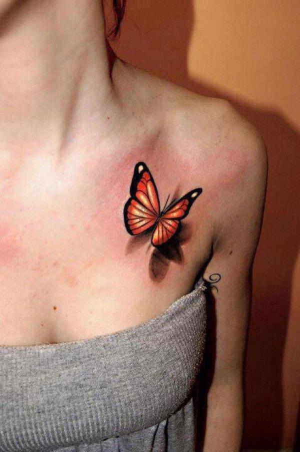 3d hình xăm con bướm ngực - 40 đẹp ngực Tattoo Ý tưởng <3 <3