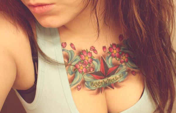ngực hình xăm ngôi sao cho các cô gái - 40 đẹp ngực Tattoo Ý tưởng <3 <3