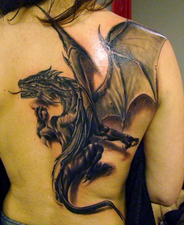 Dragon Tattoo - Trong văn hóa phương Tây, rồng có xu hướng được miêu tả như là hiện thân của cái ác tiêu diệt làng và hoards bảo vệ kho báu.