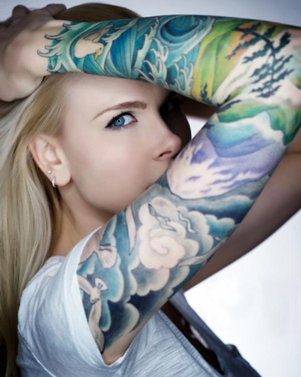 phong cách Nhật Bản đầy đủ tay hình xăm - 80 + Ví dụ Awesome Full Sleeve Tattoo Ý tưởng <3 <3