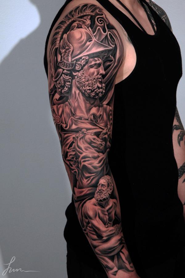 3D đầy đủ tay hình xăm - 80 + Ví dụ Awesome Full Sleeve Tattoo Ý tưởng <3 <3