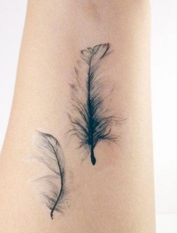 Feather Tattoo trên cổ tay - 50 Ý tưởng Wrist Tattoo bắt mắt <3 <3