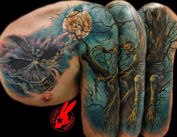 Iron Maiden Tattoo bởi Jackie Rabbit - 35 Horrible Zombie xăm <3 <3