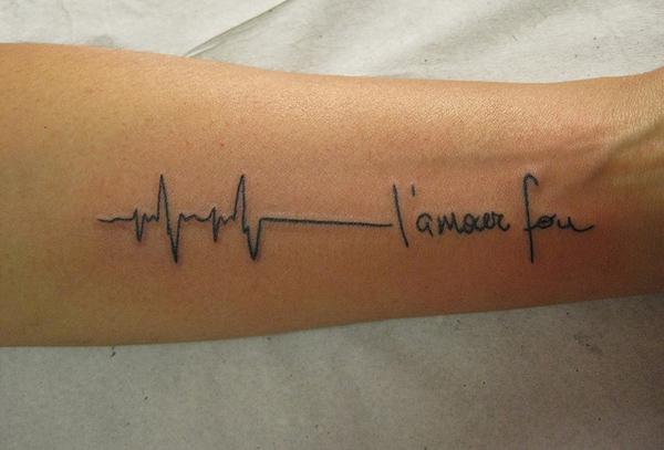 Tattoo ECG tatuagem L'amour Fou - 50 bắt mắt Wrist Tattoo Ý tưởng <3 <3