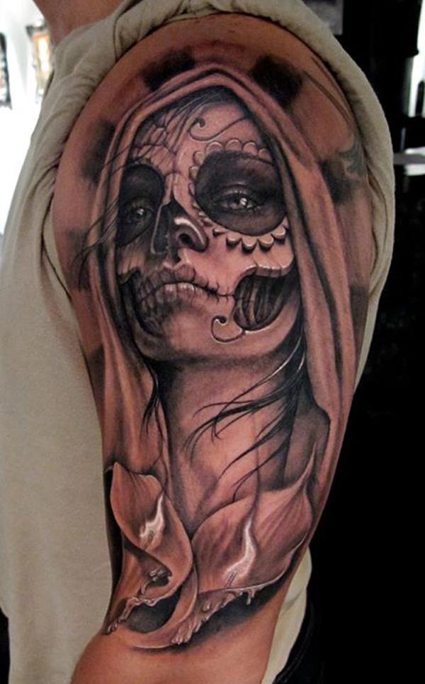 Zombie girl Tattoo trên cánh tay - 35 Horrible Zombie xăm <3 <3