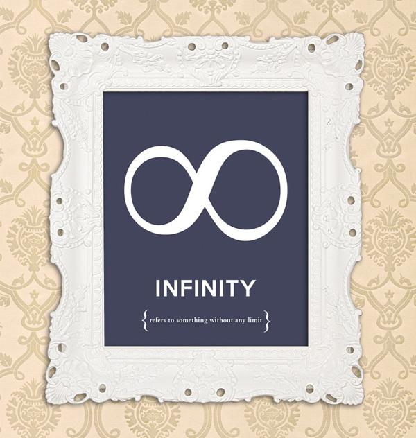 14 Infinity Symbol - Art Print - Punctuation Typography Poster