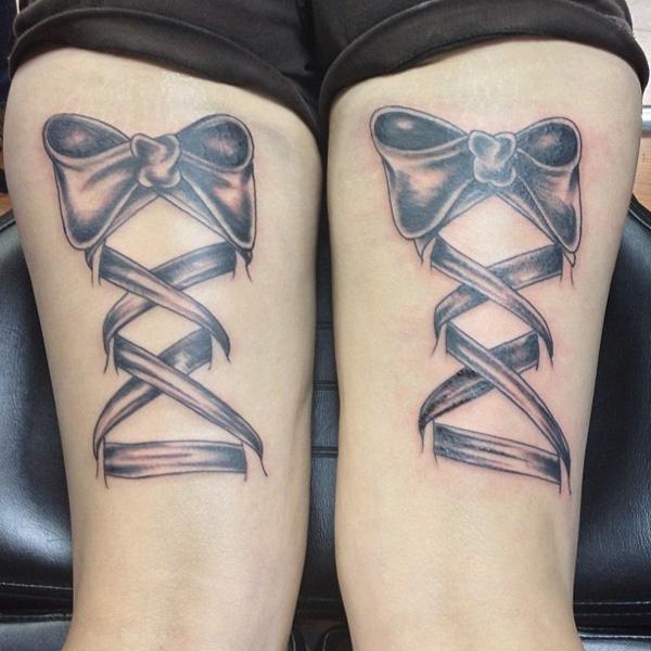 Bow Tied Ribbon tats on the Back of a Women's Thighs - Page 2 
