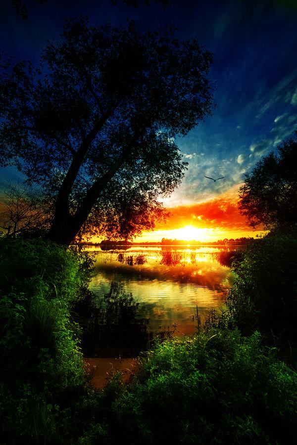 42 Outstanding Sunset Above The Lake