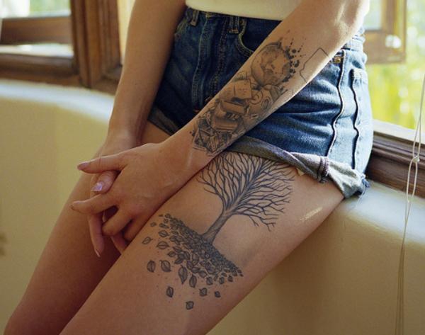 Thigh Tattoo Dreamcatcher