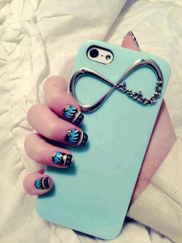 6 infinity symbol blue phone case