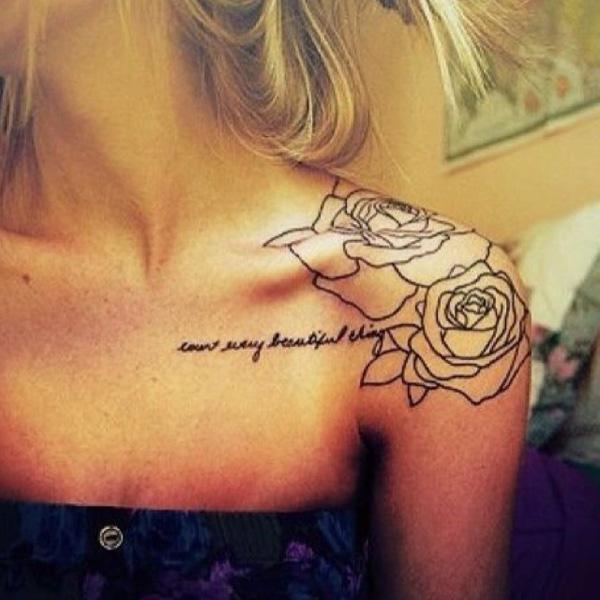 Rose Tattoo On Shoulder Tumblr