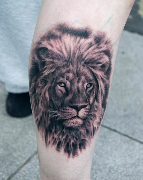 Lion by Matyas Csiga Halasz - 50 Examples of Lion Tattoo  <3 <3