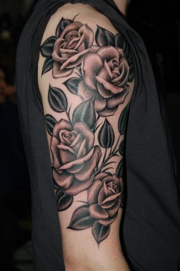 Rose Half Sleeve Tattoo Designs