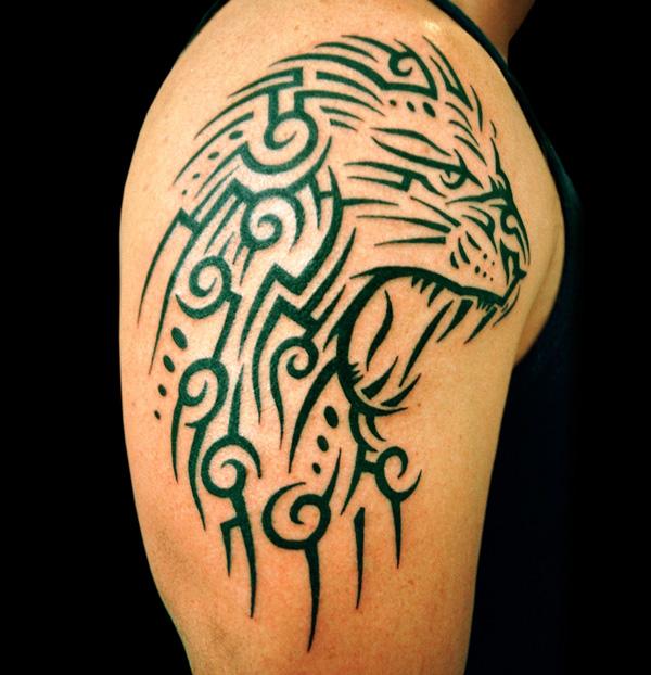 Tribal Lion Tattoo - 50 Examples of Lion Tattoo  <3 <3