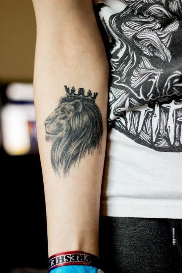 3D Lion tattoo on leg - 50 Examples of Lion Tattoo  <3 <3