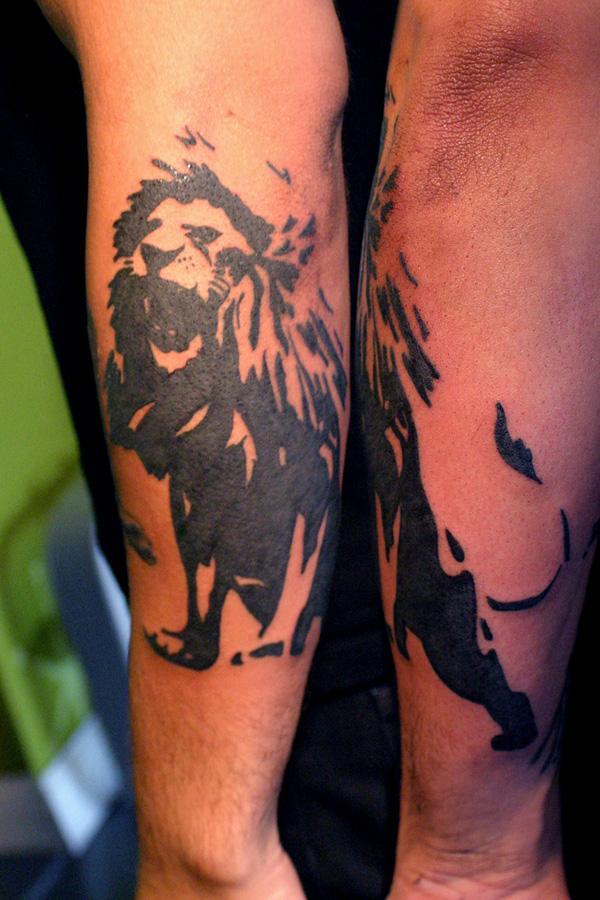 Graphic sư tử hình xăm - 50 Ví dụ về Lion Tattoo <3 <3