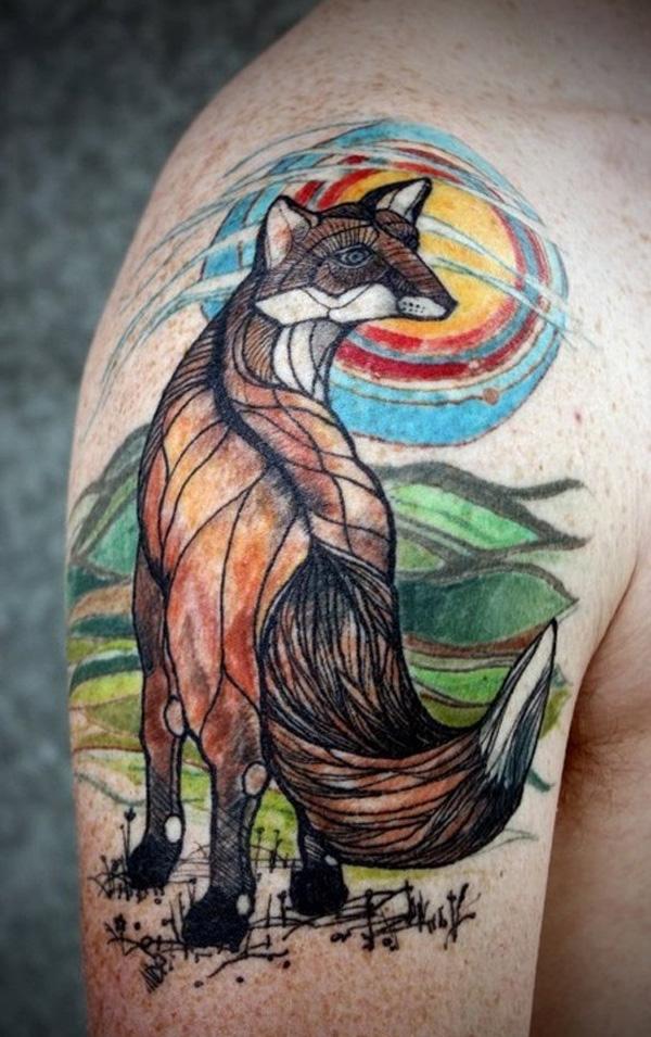 Fox xăm - 50 Ví dụ về Fox Tattoo <3 <3