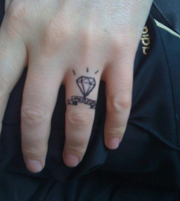 Kim cương Finger Tattoo - 55+ dễ thương Finger xăm <3 <3