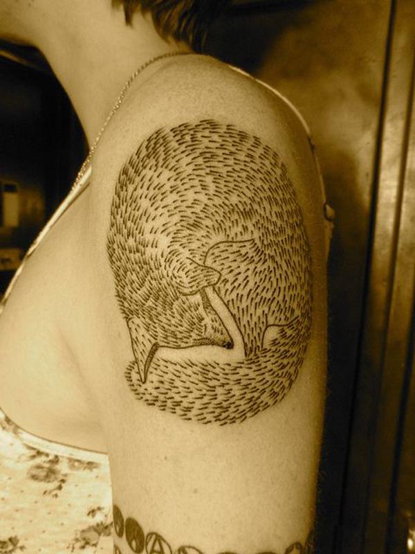 Fox xăm trên vai - 50 Ví dụ về Fox Tattoo <3 <3