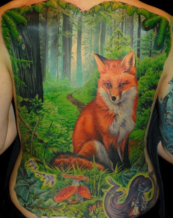 3D cáo hình xăm - 50 Ví dụ về Fox Tattoo <3 <3