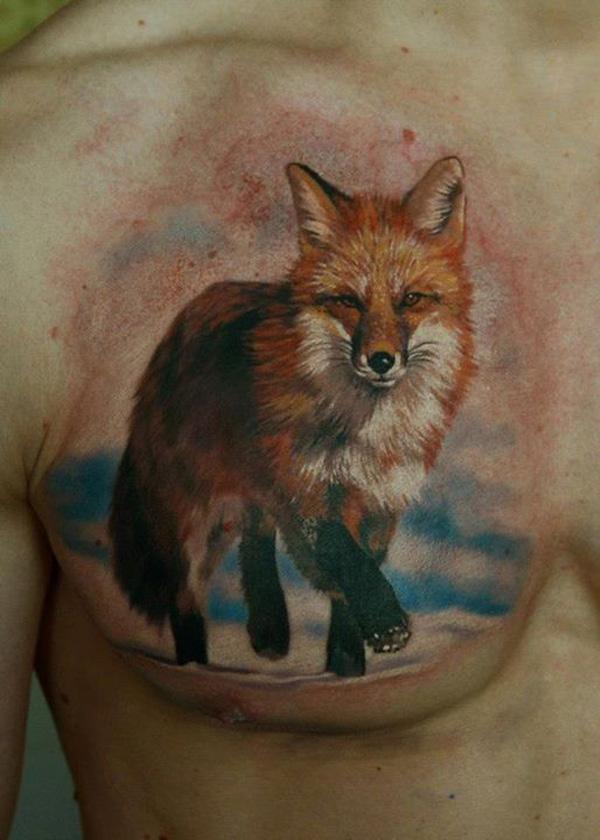 Fox xăm trên shest - Ví dụ 50 của Fox Tattoo <3 <3