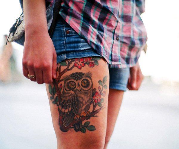 The Girl với Owl Tattoo - 55 ảnh vui nhộn Owl xăm <3 <3